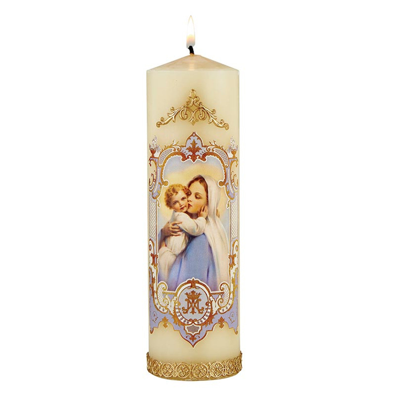 Vintage Devotional Candle - Madonna & Child