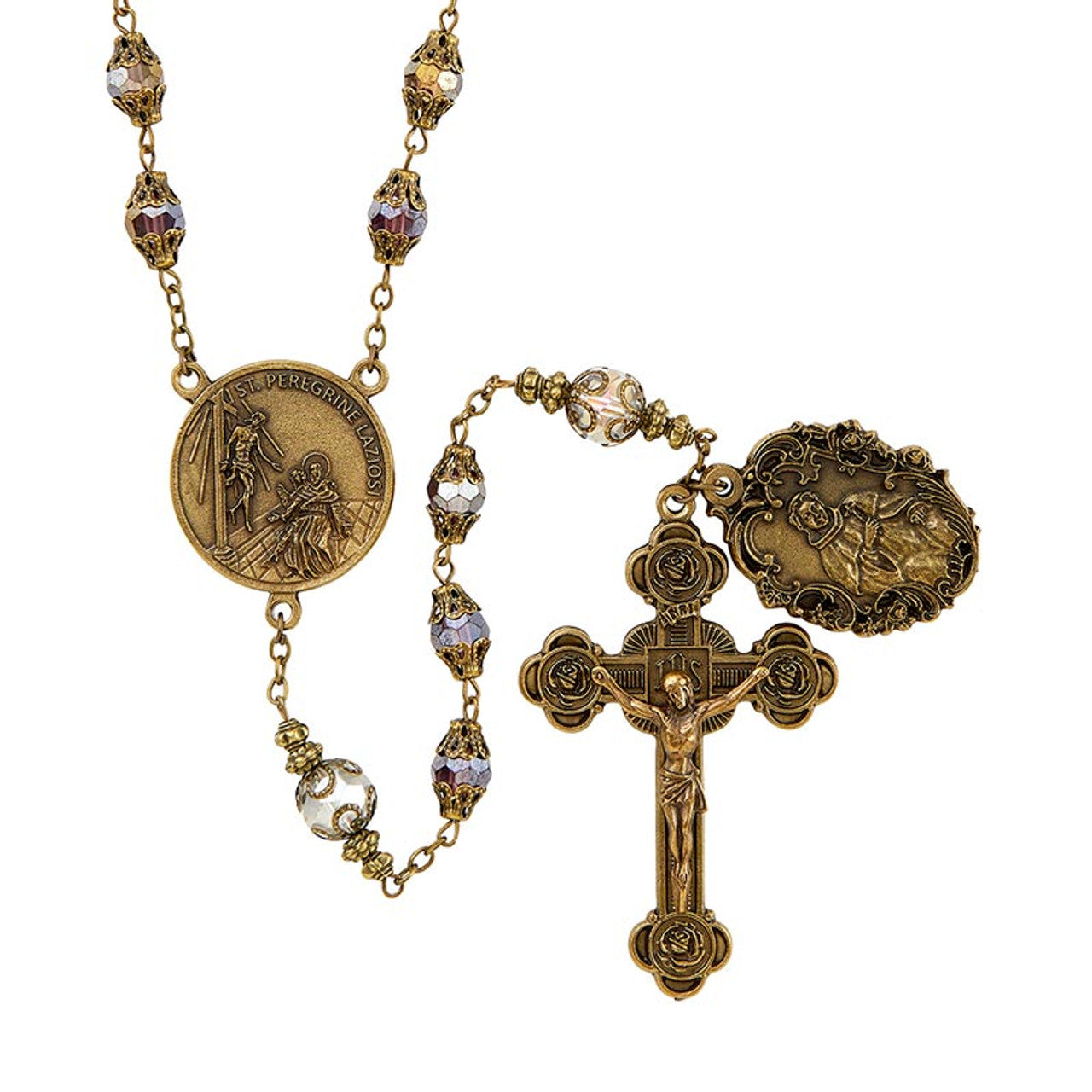 Vintage Rosary - Saint Peregrine