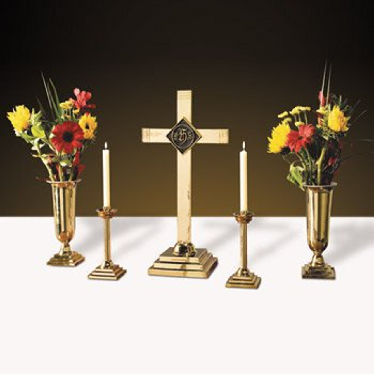 Brass Altar Vases w/Liners