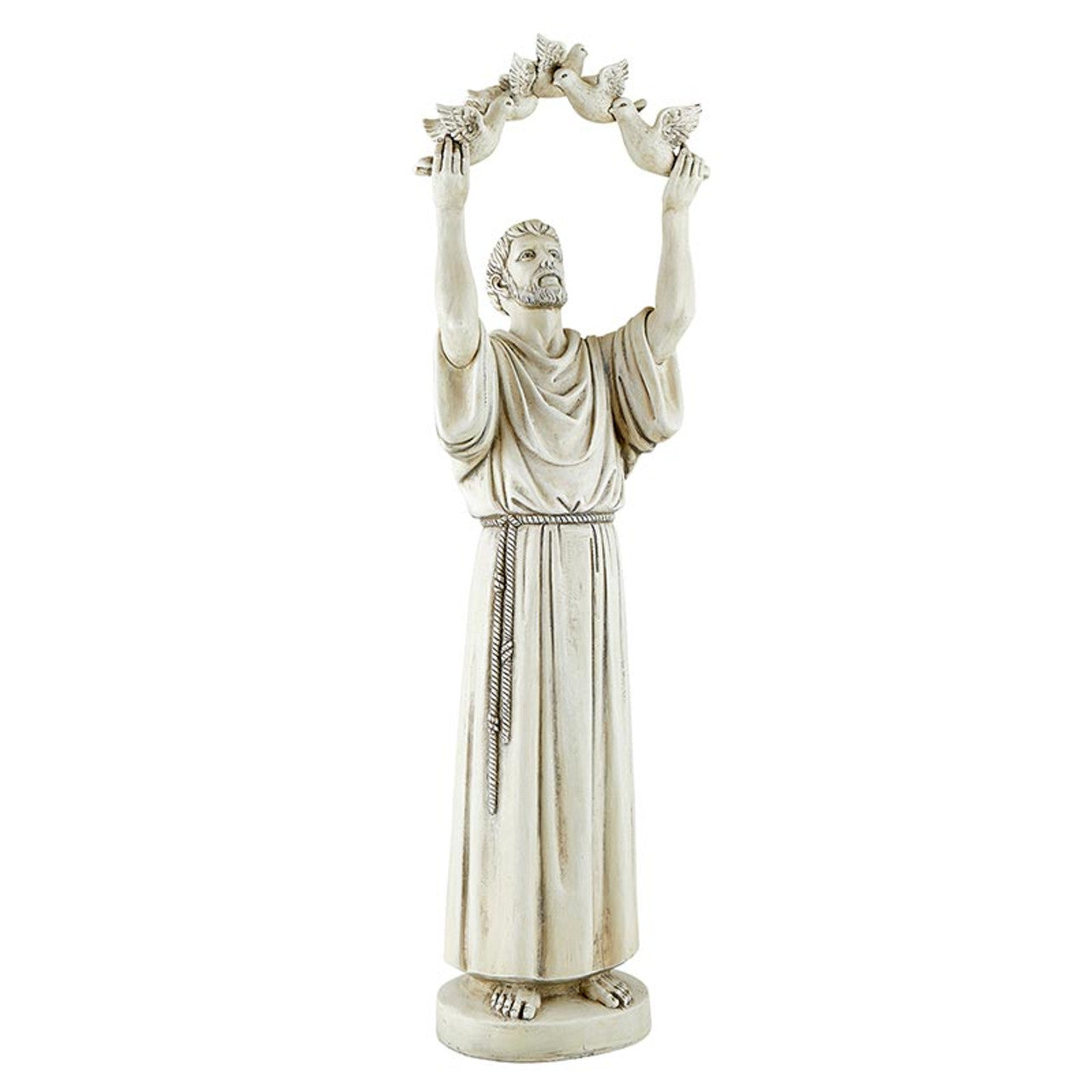 Saint Francis With Doves Garden Statue