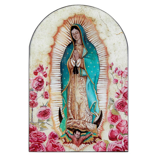 Arched Wood Plaque - Our Lady of Guadalupe (N0021)