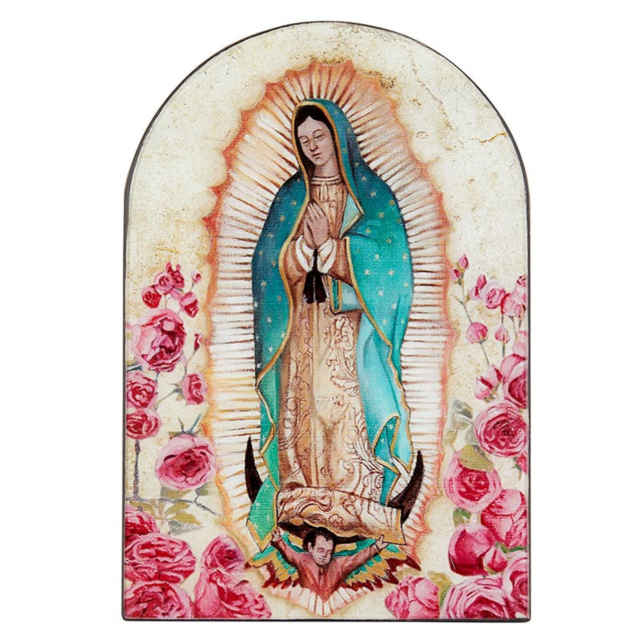 Arched Wood Plaque - Our Lady of Guadalupe (N0021)