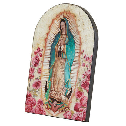 Arched Wood Plaque - Our Lady of Guadalupe (N0021)