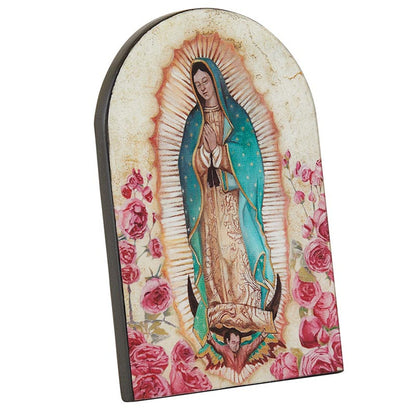 Arched Wood Plaque - Our Lady of Guadalupe (N0021)