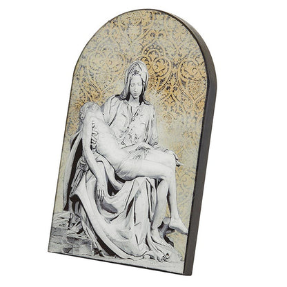 Arched Wood Plaque - Pieta Garden