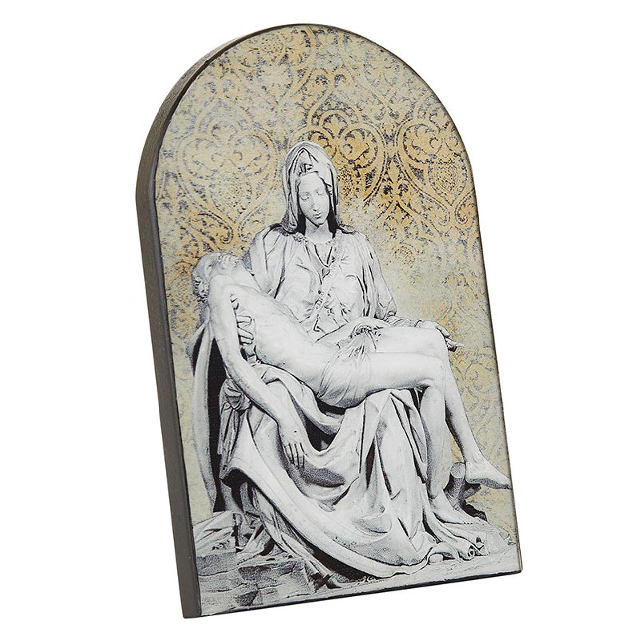 Arched Wood Plaque - Pieta Garden