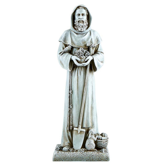 12" H Saint Fiacre Garden Statue