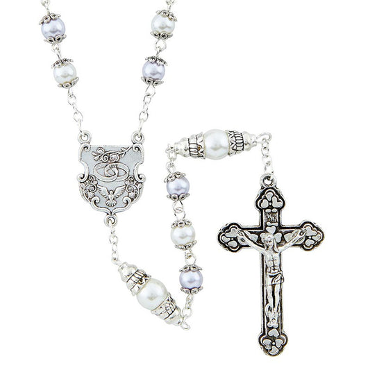 Intertwining Wedding Rosary - Ivory