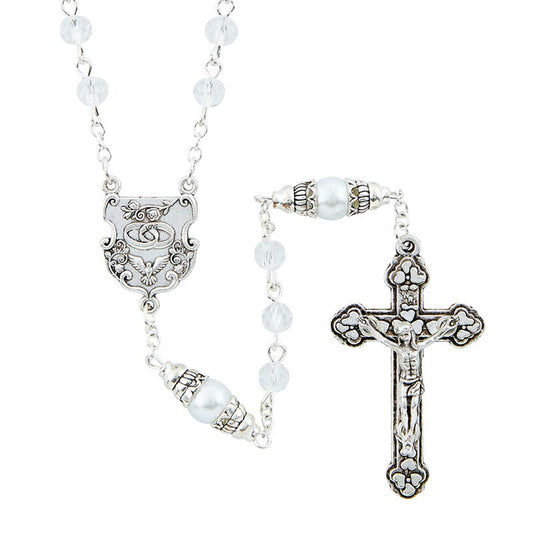 Intertwining Wedding Rosary - Crystal