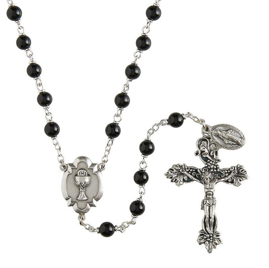 Heritage Collection First Communion Rosary - Jet