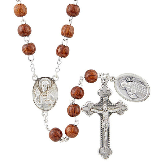 Coco Bead Rosary - Saint Benedict