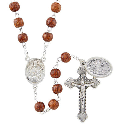 Coco Bead Rosary - Saint Benedict