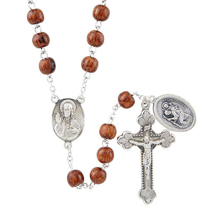 Coco Bead Rosary - Saint Christopher