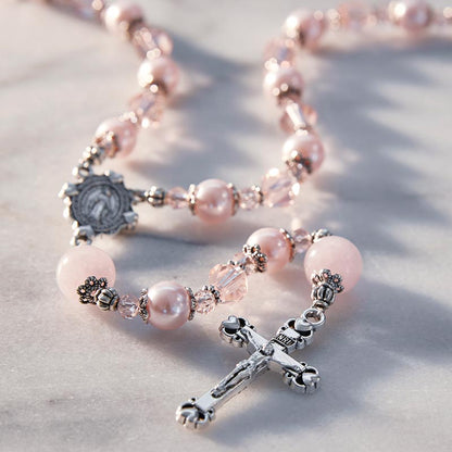 Amore Mio Collection Rosary - Blush