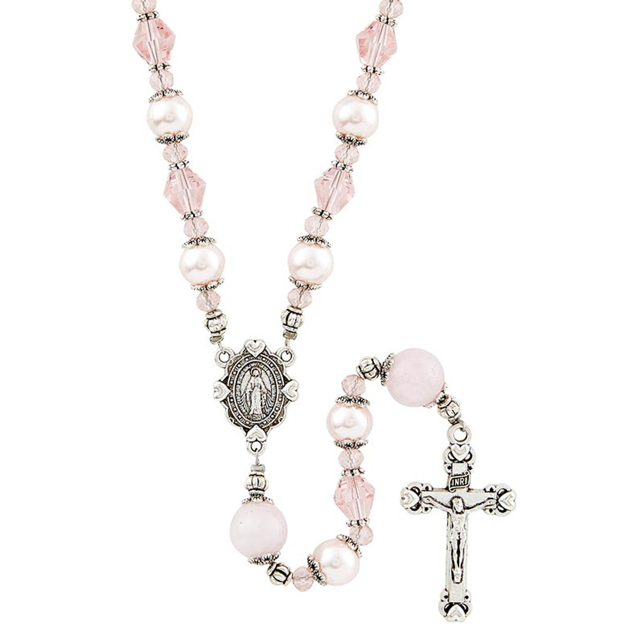 Amore Mio Collection Rosary - Blush