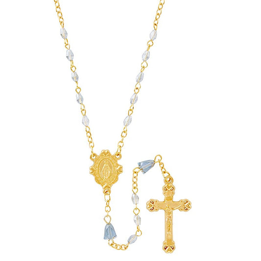 Petite Gold Rosary Necklace