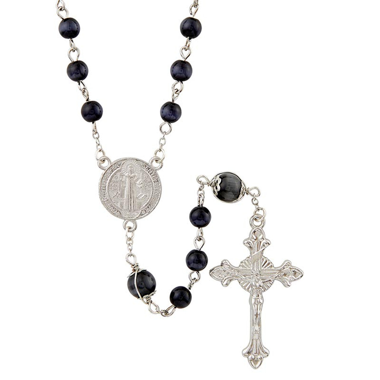 Wire Wrapped Rosary - Saint Benedict