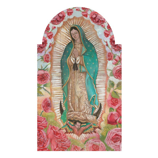 Arched Wood Plaque - Our Lady of Guadalupe (N5200)