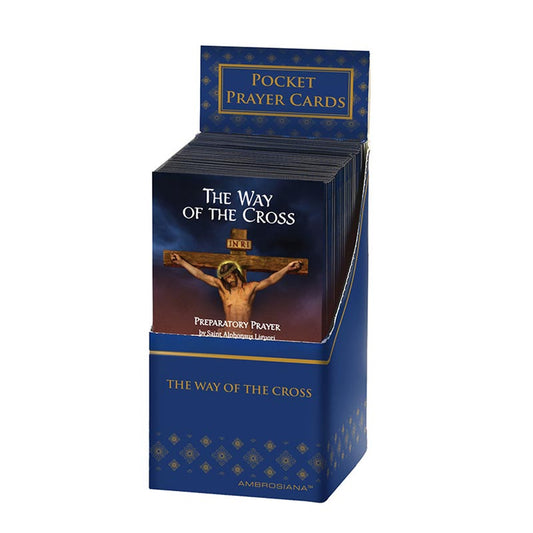 Trifold Cards Display - The Way of The Cross - 48/pk