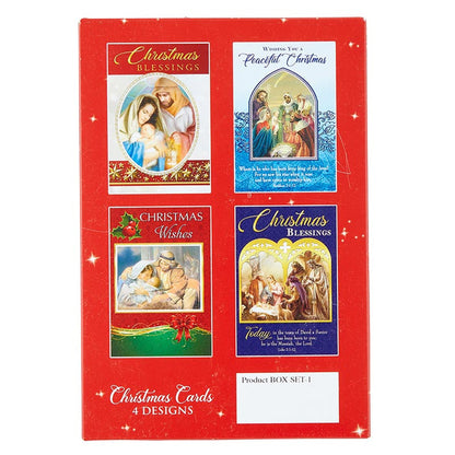 Boxed Christmas Cards - For Unto Us A Child Is Born (4 Asst) - 12 cards/bx