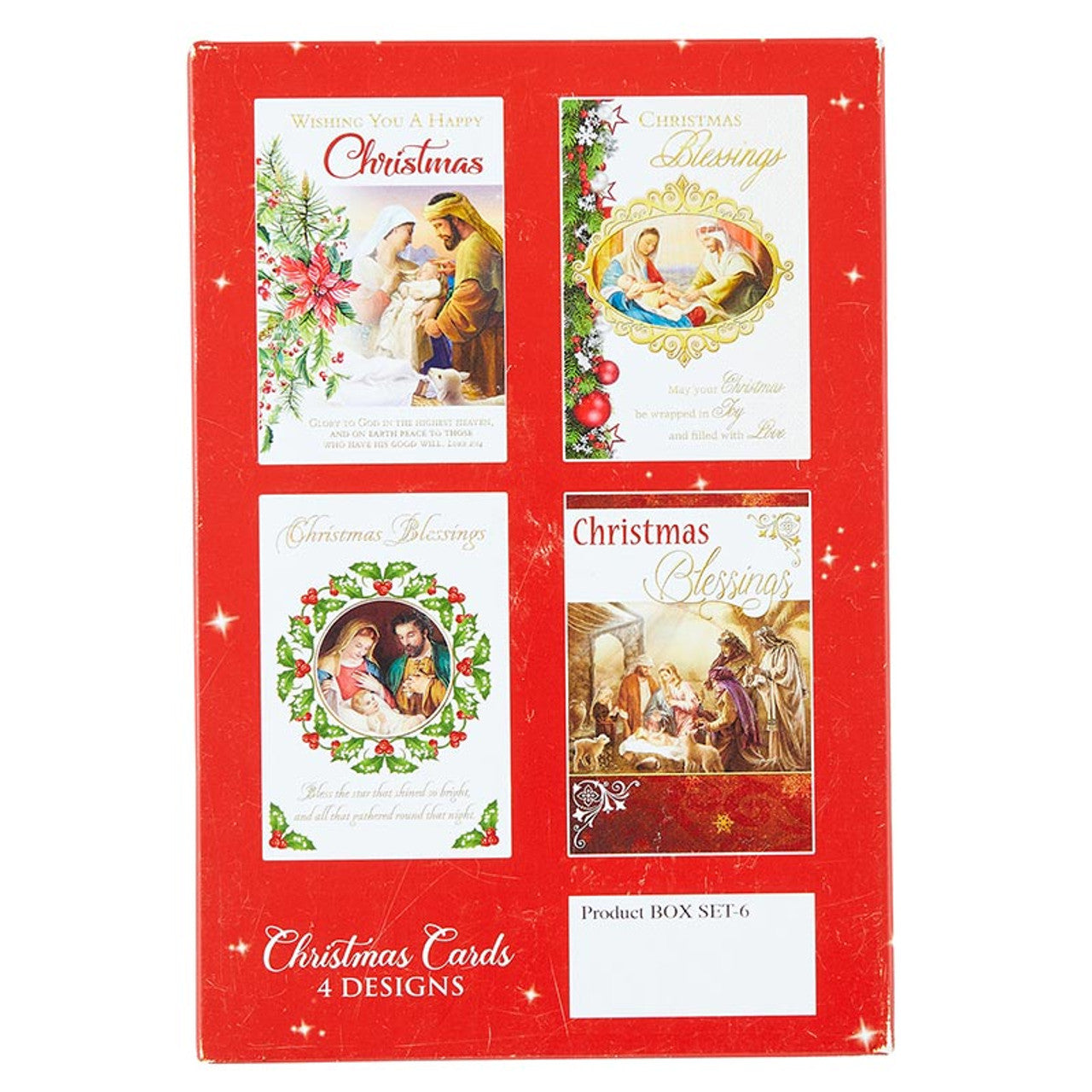 Boxed Christmas Cards Christmas Blessings (4 Asst) - 12 cards/bx