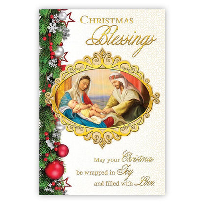 Boxed Christmas Cards Christmas Blessings (4 Asst) - 12 cards/bx