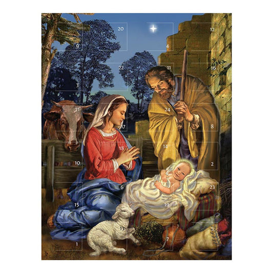 Advent Calendar Greeting Card - For Unto Us A Child Is Born