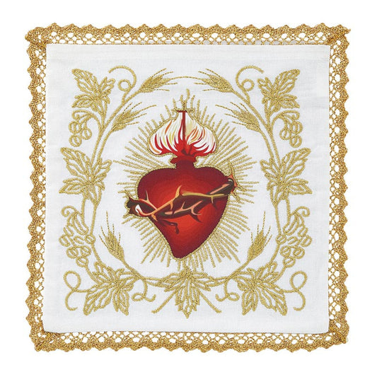 Embroidered Sacred Heart Chalice Pall - 2/pk