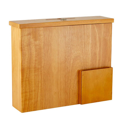 Wall Mounted Donation Box - Medium Oak