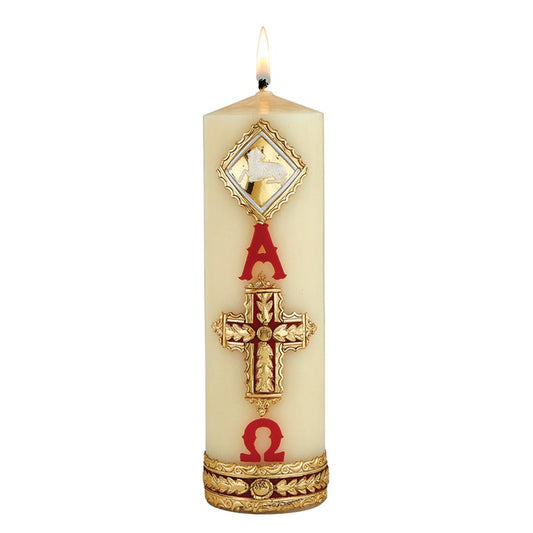 Family Prayer Candle - Traditional Cross