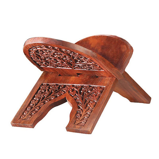 Carved Wood Bible Stand