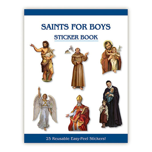 Aquinas Kids Sticker Book - Saints for Boys - 12/pk