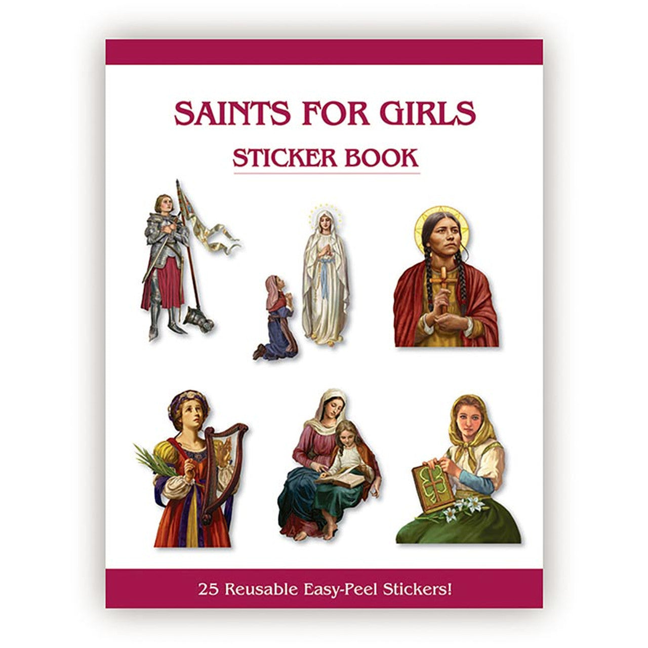 Aquinas Kids Sticker Book - Saints for Girls - 12/pk