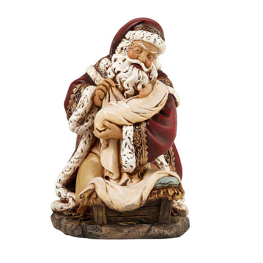 7" H Adoring Santa Figurine