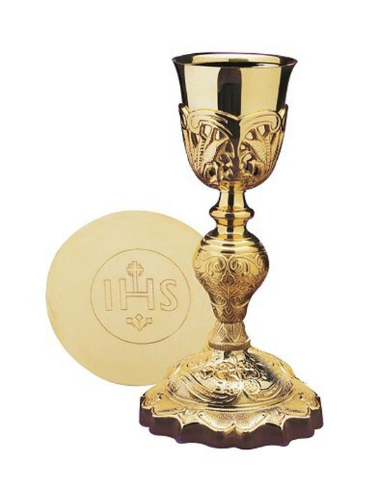 Coronation Chalice with IHS Paten & Case