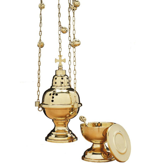 Eastern Rite Censer with 12 Bells and Boat Set