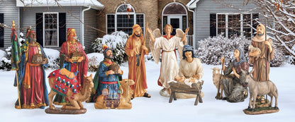 The Real Life Nativity 12 Piece Outdoor Set