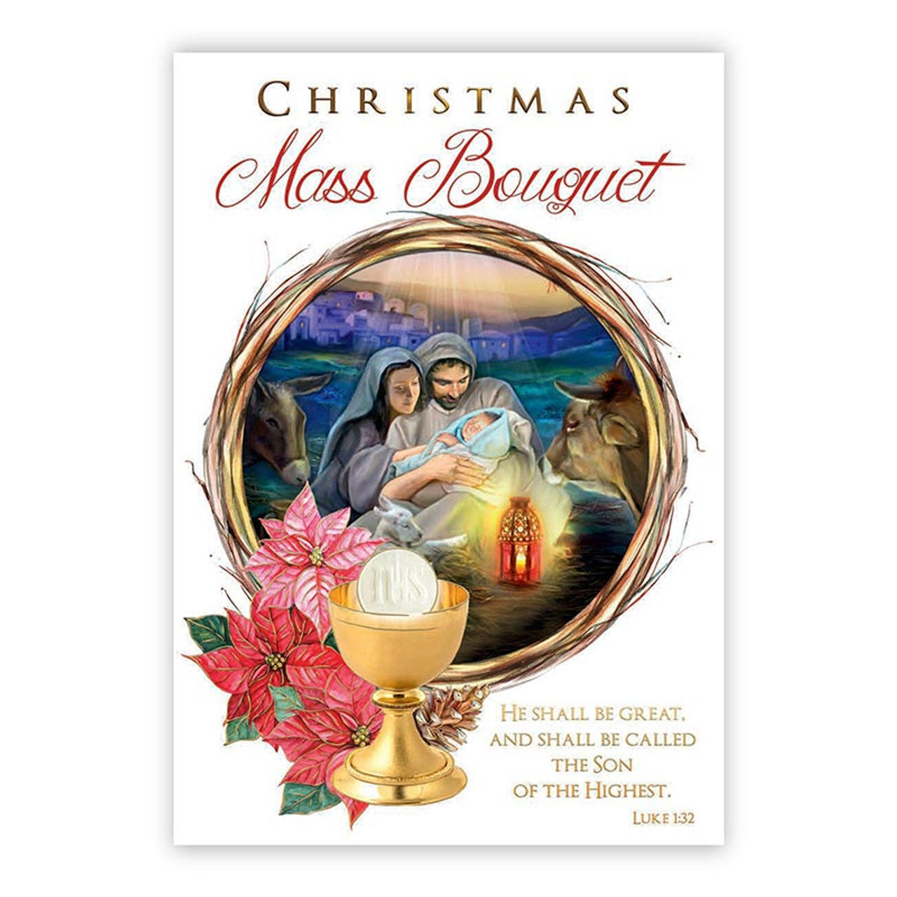 Wonderful Counsel Christmas Mass Bouquet Card