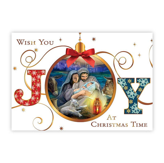 Wishing you Joy Ornament Christmas Card