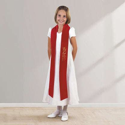 Satin Descending Dove Confirmation Stole