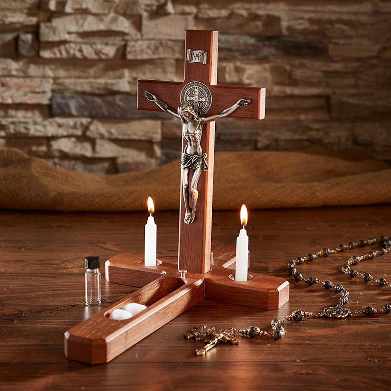 Saint Benedict Sick Call Crucifix Set