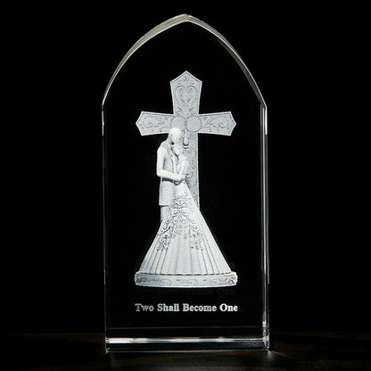 Wedding Etched Glass Stand