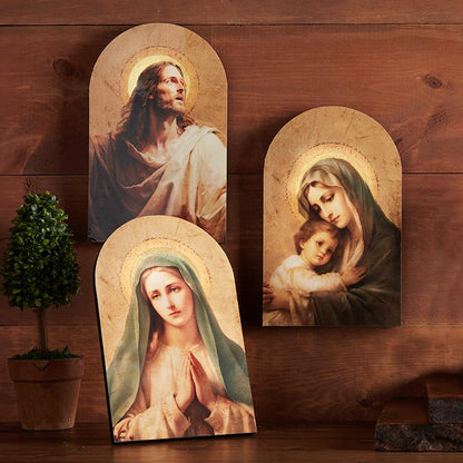 Tender Madonna Arched Plaque