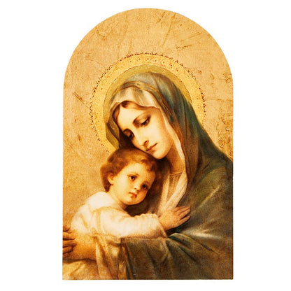 Tender Madonna Arched Plaque