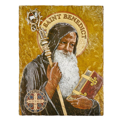 Saint Benedict Tile Plaque