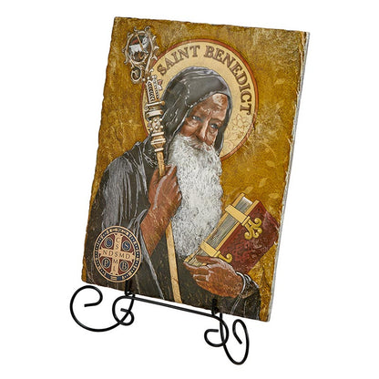 Saint Benedict Tile Plaque