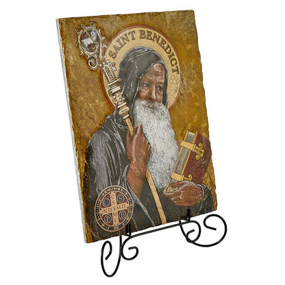 Saint Benedict Tile Plaque