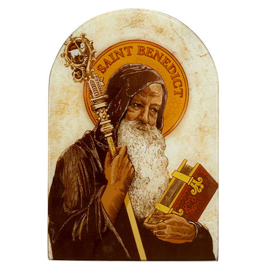 Saint Benedict Arched Plaque