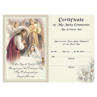 First Communion Certificard- Girl