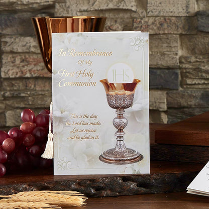 First Communion Certificard- Chalice Unisex